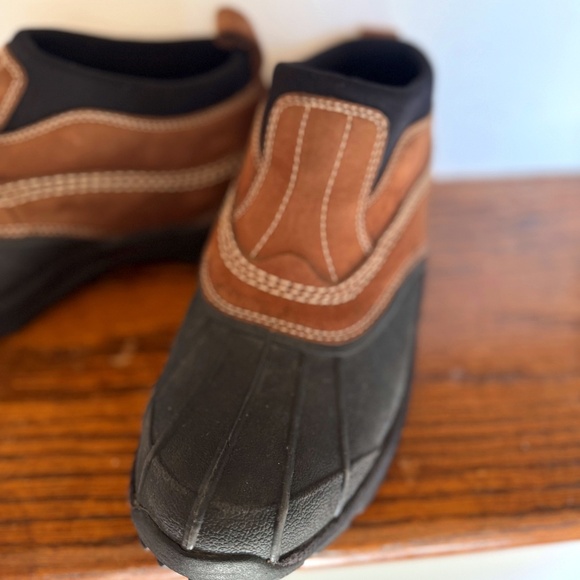 L.L. Bean Storm Chaser Boots Duck Rain Winter Leather Sz 7.5Men / 9.5Women - Picture 2 of 7